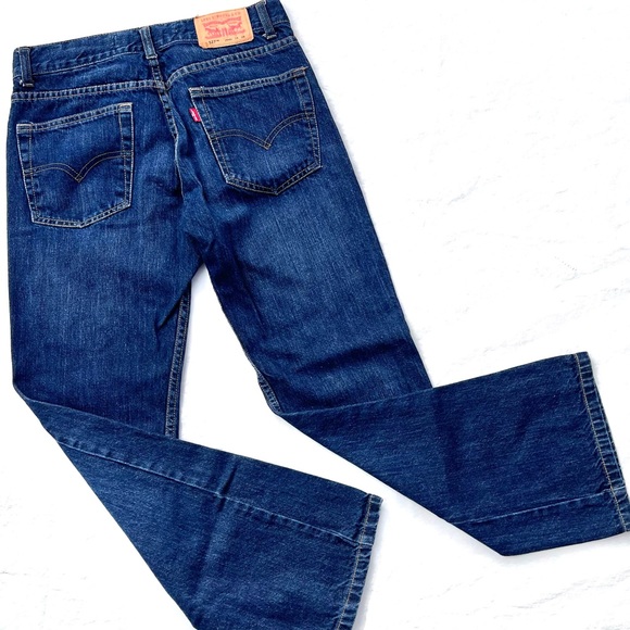 Levi's 527 Bootcut Jeans 28" x 28" Unisex Distressed - Picture 2 of 5